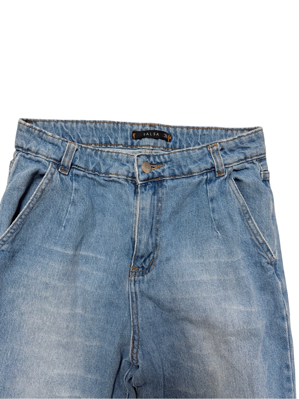 Salsa Light Wash High Rise Tapered Cropped Ankle Jeans Size 30 - Picture 3 of 8